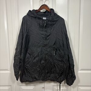Old Navy Jacket Mens XL Windbreaker Nylon Hooded Black Outdoor Rain Streetwear